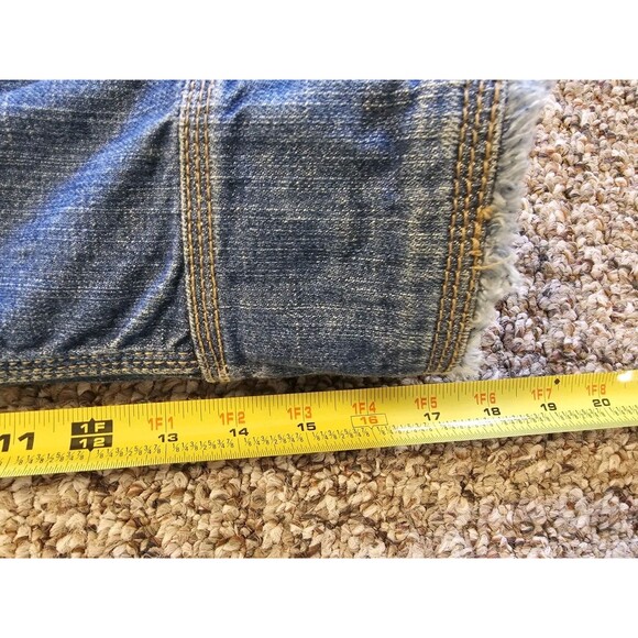 Kikit Jeans Frayed Denim Jean Jacket XL Women's Button Up Front Pockets - Picture 4 of 7